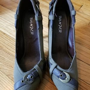 Bumper Army Green Heels